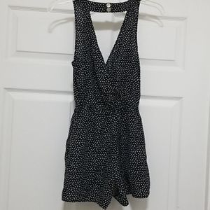 Material Girl black polka dot romper jumpsu